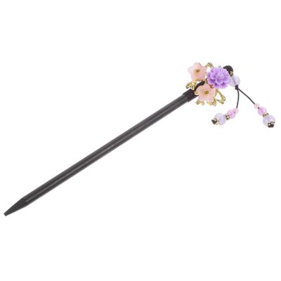 Vaguelly Floral Hair Fork Stick Tassel Design for Chinese Style Weddings and Everyday Use Vintage Hairpin for Women Elegant Hair Accessories