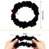 25 pcs Scrunchies Silk Satin Hair Ties, Thin scrunchies for women, satin scrunchies bulk, hair ties no damage, Hair Accessories Gift for Women and Girls (Black) view 2