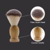 4pcs Beard Shaping Set Boar Bristle Brush Scissors Mustache Comb Grooming Trimmers and Travel view 4
