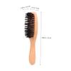 Healeved Portable Boar Bristle Beard Brush Wooden Handle for Grooming and Softening Facial -friendly Design for Men Beard Care view 3