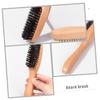 Healeved Portable Boar Bristle Beard Brush Wooden Handle for Grooming and Softening Facial -friendly Design for Men Beard Care view 4