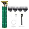 Kwooiuia Carved Hall Trimmer - Professional Hair Clippers for Men, USB Rechargeable, Cordless Hair Cutting Machine with Adjustable Combs and Cleaning Brush (Green) view 2