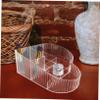 ABOOFAN Heart Shaped Makeup Organizer with Multiple Compartments Desktop Cosmetic Storage Box for Vanity and Wear-resistant Container for Makeup Brushes Lipsticks and Skincare Products view 4