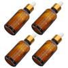 GANAZONO 4pcs Amber Glass Dropper Bottles Dispenser Graduated Scale Travel-friendly Refillable Vials for Oils and Liquids Stylish and Functional Design view 1