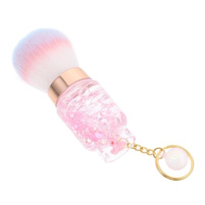 Healeved Portable Makeup Brush Multi-use Blush Brush for Nail Dust Cleaning and Cosmetic Powder Application Compact Design Comfortable Grip for Home and Travel