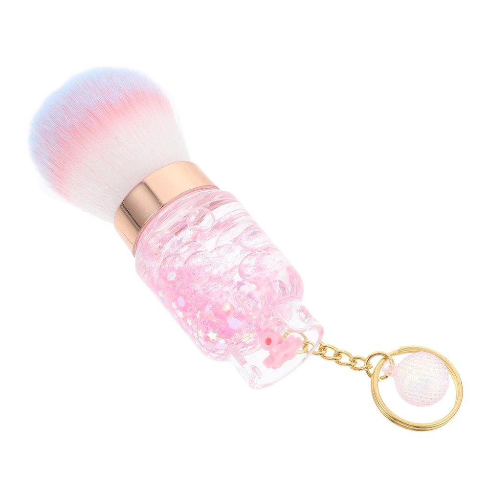 Healeved Portable Makeup Brush Multi-use Blush Brush for Nail Dust Cleaning and Cosmetic Powder Application Compact Design Comfortable Grip for Home and Travel