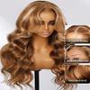UNICE Honey Blonde Highlight Body Wave 7x5 Lace Front Wigs Human Hair Bye Bye Knots Glueless Drawstring Wig Human Hair Pre Plucked Pre Cut Natural Hairline Put on and Go 20 inch view 4