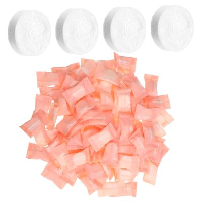 VICASKY 100pcs Compressed Face Towels Disposable Facial Cleansing Towels for Travel Mini Compressed Tablets Portable Washcloths for Camping and Daily Use