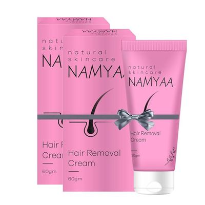 Hair Removal Cream for Intimate Skin with Free Vitamin C Serum, 60 gram, Pack of 2