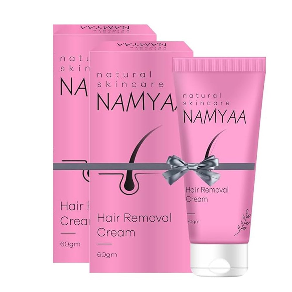Hair Removal Cream for Intimate Skin with Free Vitamin C Serum, 60 gram, Pack of 2