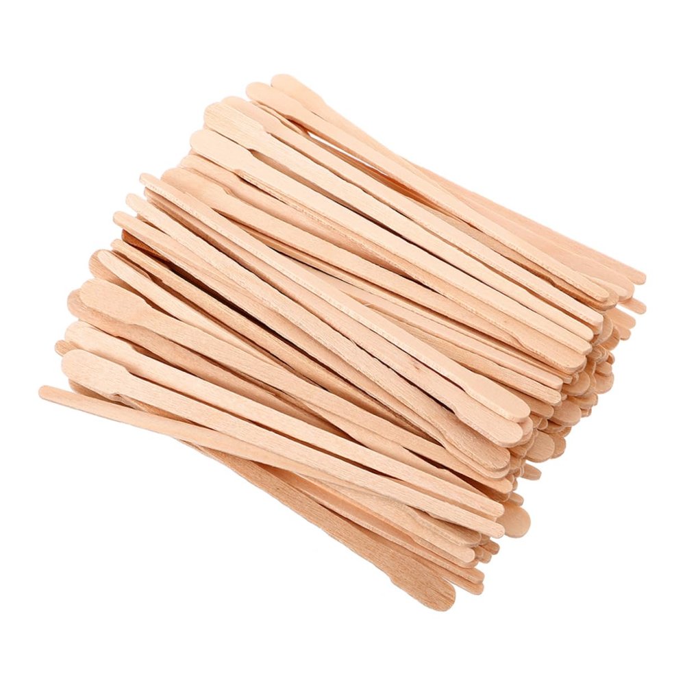 Healeved 300pcs Sticks for Hair Removal Wooden Waxing Sticks for Eyebrow Waxing Kit Includes Skincare Spatulas for Gentle Hair Removal for Conveniently Packaged - Bag