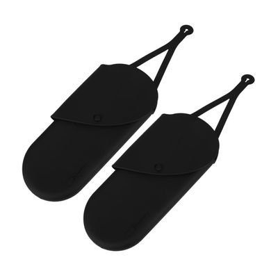 VINTORKY 2pcs Hair Curler Organizer Bag Portable Silicone Pouch for Hair Styling Tools Heat-Resistant Storage for Curling Irons and Straighteners for Travel and Home Use