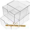 ARTIBETTER 2pcs Stackable Clear Makeup Organizer with Drawers Space-saving Skincare and Cosmetic Storage for Vanity Bathroom Countertop Includes Face Towel Box view 3