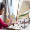 ARTIBETTER 2pcs Stackable Clear Makeup Organizer with Drawers Space-saving Skincare and Cosmetic Storage for Vanity Bathroom Countertop Includes Face Towel Box view 4