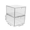 2pcs Acrylic Makeup Organizer Box Drawers for Skincare and Facial Towels Stackable Storage for Bathroom and Vanity Countertops view 2