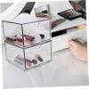 2pcs Acrylic Makeup Organizer Box Drawers for Skincare and Facial Towels Stackable Storage for Bathroom and Vanity Countertops view 4