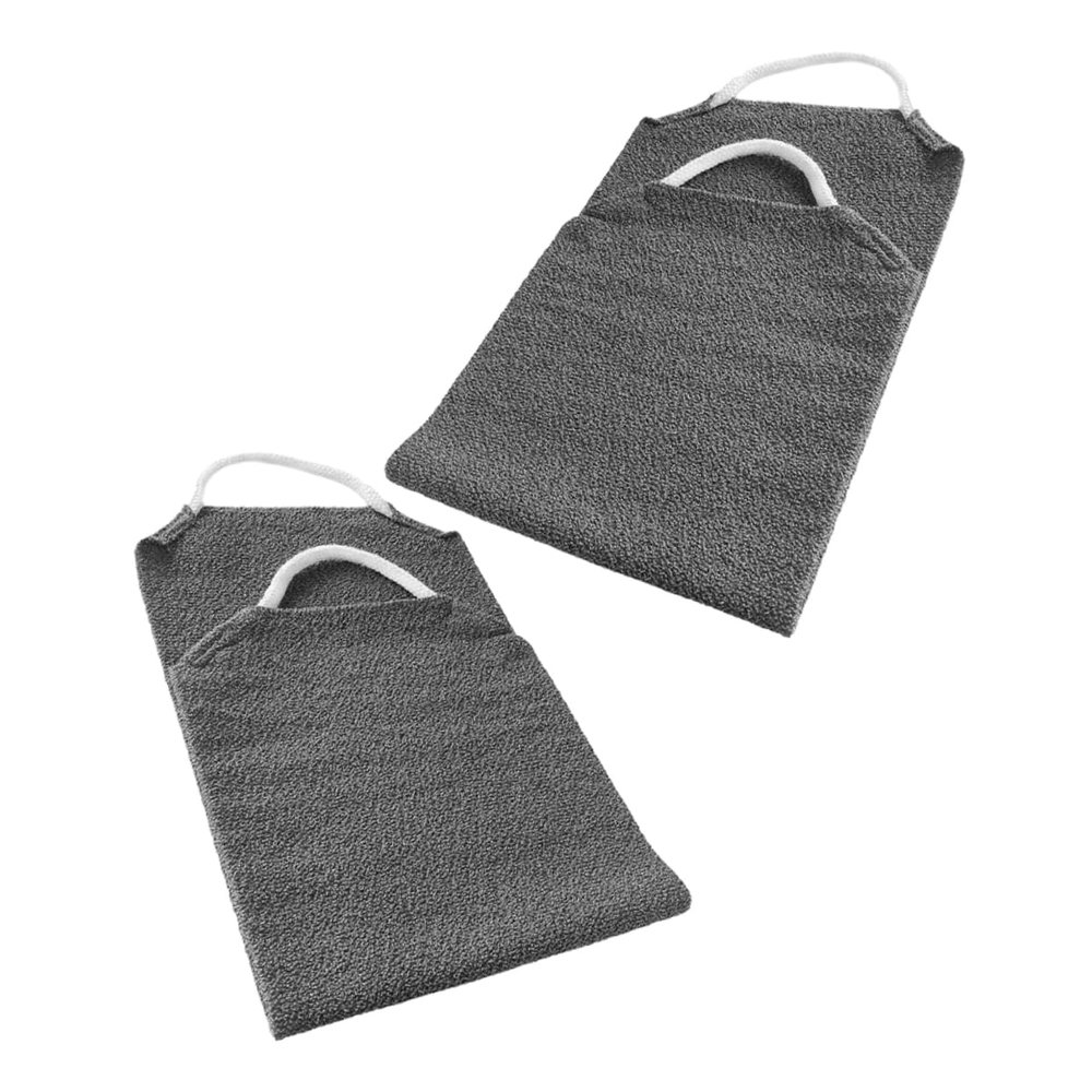 Baluue 2pcs Exfoliating Back Scrubber Handles Deep Cleaning Bath Towel for Men Women Stretchy Body Exfoliator for Smooth Skin for Shower Bath Use