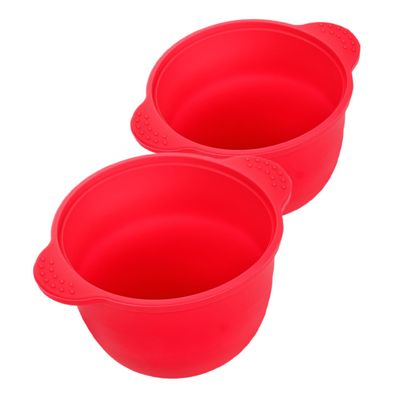 Baluue 2pcs Silicone Wax Melt Warmer Bowl Liner Reusable Waxing Machine Pot for Hair Removal Portable and Easy to Clean Wax Warmer Supplies Red Silicone Waxing Bowl