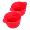 Baluue 2pcs Silicone Wax Melt Warmer Bowl Liner Reusable Waxing Machine Pot for Hair Removal Portable and Easy to Clean Wax Warmer Supplies Red Silicone Waxing Bowl view 1