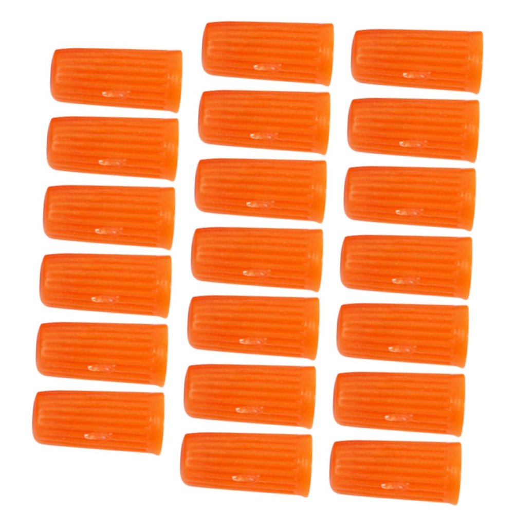 Happyyami 20pcs Eyelash Bottle Needle Caps Blocking Bottle Mouth Tips for Lash Extension Precision Piercing Needle for Salon Use Essential Accessory for