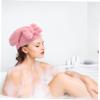 DECOMELODY 3pcs Coral Fleece Hair Dry Towel Wrap Hair Dry Hat Fast Drying Random Style view 4