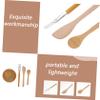 PartyKindom 1set Wooden Face Mask Bowl Natural Beauty Tools for Mixing and Applying Facial Masks Portable and Lightweight Skincare Kit for Home Travel Use view 3