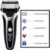 CYRMPQ Men's Shaver, USB Rechargeable Electric Shaver Stainless Steel Shaving Machine for Men 3D Triple Floating Blade Razor Shaver Barber Electric view 3