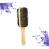 Didiseaon Professional Beard and Mustache Comb Men's Hairdressing Comb Natural Boar Bristle Skin Friendly view 3