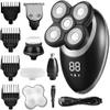 Electric Shavers for Men, 5 in 1 Electric Shaver for Men Beard Hair Trimmer Electric Razor 5D Floating 5 Blade Heads Electric Nose Hair Trimmer LCD Display view 1