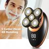 Electric Shavers for Men, 5 in 1 Electric Shaver for Men Beard Hair Trimmer Electric Razor 5D Floating 5 Blade Heads Electric Nose Hair Trimmer LCD Display view 3