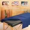 2 Sets Extra Thick Blue Massage Table Sheets Sets Soft Premium Microfiber 3 Piece Set Massage Sheet Set for Salon Spa Bed Include Fitted Covers Flat Sheets Face Cradle Cover view 4