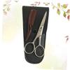 VICASKY Stainless Steel Eyebrow Scissors Set 2-Piece Precision Grooming Shears for Curved Design Eyebrow Shaping and Beard Care view 3