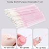 200Pcs Eyelash Extension Kit, Lash Spoolies Extension Supplies Eyebrow Brush Mascara Wands Lip Brushes Applicators Disposable Micro Swab Brushes for Lash Extensions Brow Lamination Kit, Crystal Pink view 4