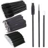 200Pcs Eyelash Extension Kit, Lash Spoolies Extension Supplies Eyebrow Brush Mascara Wands Lip Brushes Applicators Disposable Micro Swab Brushes for Lash Extensions Brow Lamination Kit, Black view 1