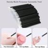 200Pcs Eyelash Extension Kit, Lash Spoolies Extension Supplies Eyebrow Brush Mascara Wands Lip Brushes Applicators Disposable Micro Swab Brushes for Lash Extensions Brow Lamination Kit, Black view 4