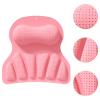 CQJRGF Bath Pillow Bathtub Pillow Headrest Ergonomic Silicone with Head Neck Support Bath Tub Pillow Bathtub Cushion for Soaking Tub Pink(Pink) view 4