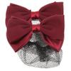 DEARMAMY 2pcs Hair Bun Extensions for Women Hair Nets Bowknot Covers Nurse Bun Net Barrette view 1