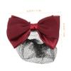 DEARMAMY 2pcs Hair Bun Extensions for Women Hair Nets Bowknot Covers Nurse Bun Net Barrette view 3