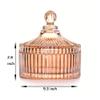 2 Pack Extra Large 5.2" Beige & Purple Powder Puffs and 5.3" Glass Container  Oversized Soft Body & Face Large Powder Puff Dusting Powder Jar Holder Case(Amber Glass) view 3