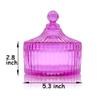 2 Pack Extra Large 5.2" Beige & Purple Powder Puffs and 5.3" Glass Container  Oversized Soft Body & Face Large Powder Puff Dusting Powder Jar Holder Case(Pink Glass) view 3