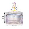 2 Pack Extra Large 5.2" Beige & Purple Powder Puffs and 5.3" Glass Container  Oversized Soft Body & Face Large Powder Puff Dusting Powder Jar Holder Case(Dazzling colors Glass) view 3