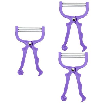 DECHOUS 3pcs Manual Hair Threader Portable Facial Hair Remover for Women Non-skid Handle for Home and Travel Use -spring Design