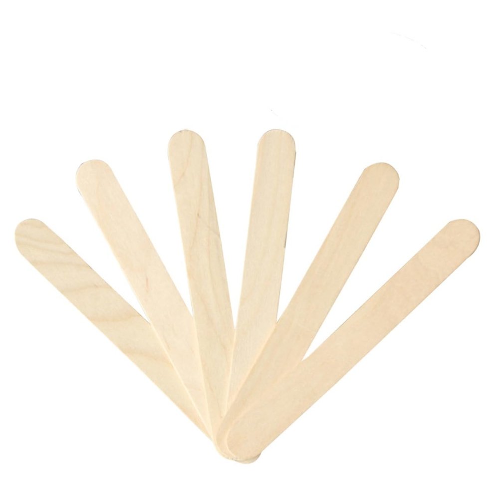 Ipetboom Home Salon Use 100pcs Wooden Tongue Depressors Disposables for Brow Lip Wax