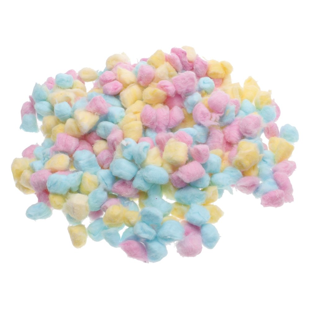 Veemoon Organic Cotton Balls Newborn Face Cleaning Makeup Removal Soft Fuzzy Balls for Crafts Reusable Cotton Rounds Friendly Colors
