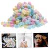 Veemoon Organic Cotton Balls Newborn Face Cleaning Makeup Removal Soft Fuzzy Balls for Crafts Reusable Cotton Rounds Friendly Colors view 3