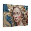 Forhera Design Luxury woman face painting, Open eyes woman art, Abstract feminine portrait, Elegant female oil painting view 2