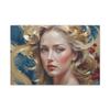 Forhera Design Luxury woman face painting, Open eyes woman art, Abstract feminine portrait, Elegant female oil painting view 1