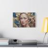 Forhera Design Luxury woman face painting, Open eyes woman art, Abstract feminine portrait, Elegant female oil painting view 3