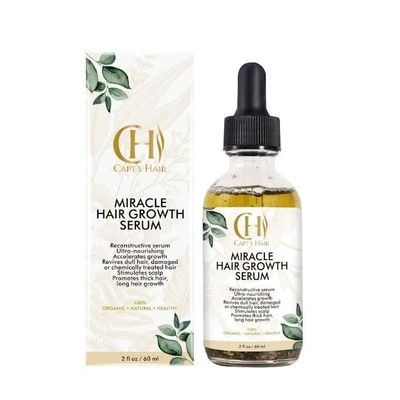 CAPTBRIGHT Miracle Hair Serum | Natural Hair Thickening & Nourishing Oil for Fuller | Healthier-Looking Hair  Frizz Control | Shine Enhancer & Scalp Care  Lightweight | Non-Greasy Formula (2 fl oz)