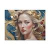 Forhera Design Luxury woman face painting, Open eyes woman art, Abstract feminine portrait, Elegant female oil painting view 1